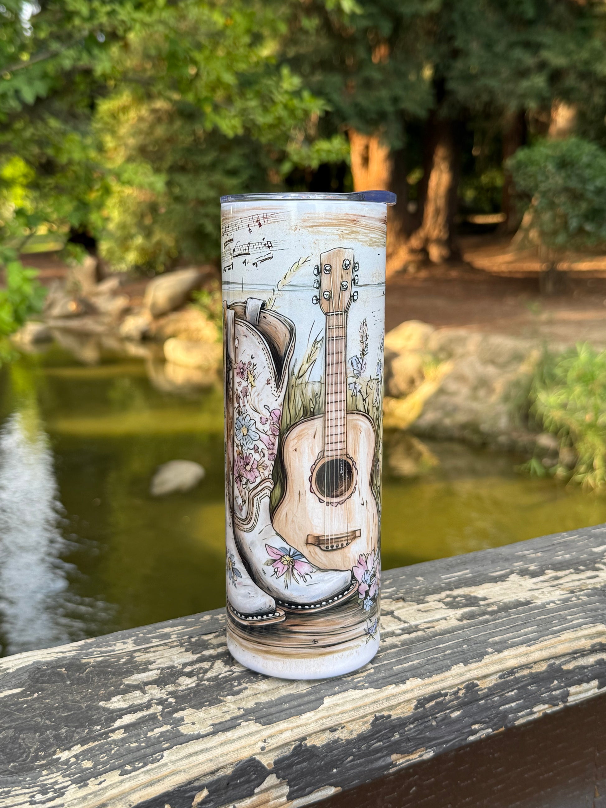 Lavender Boots & Guitar - 20oz Tumbler