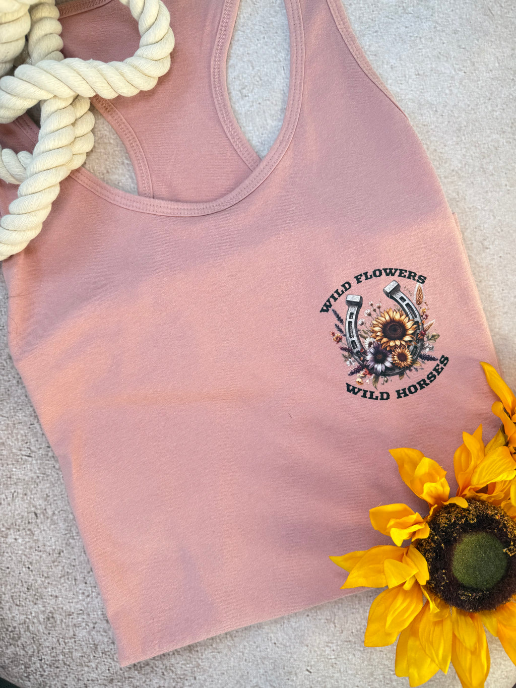 #4001 - Wild Flowers Wild Horses - Tank Top