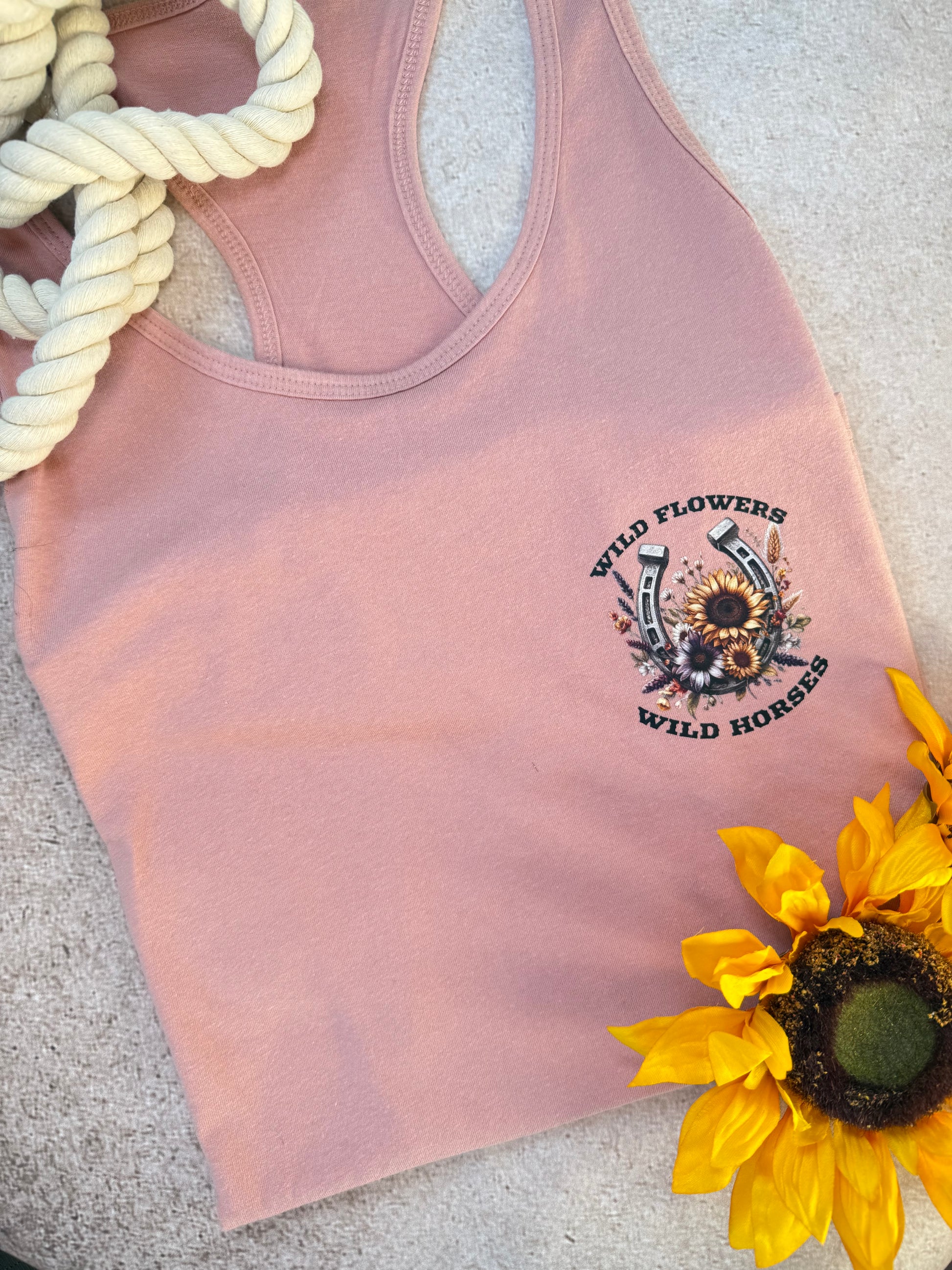 #4001 - Wild Flowers Wild Horses - Tank Top