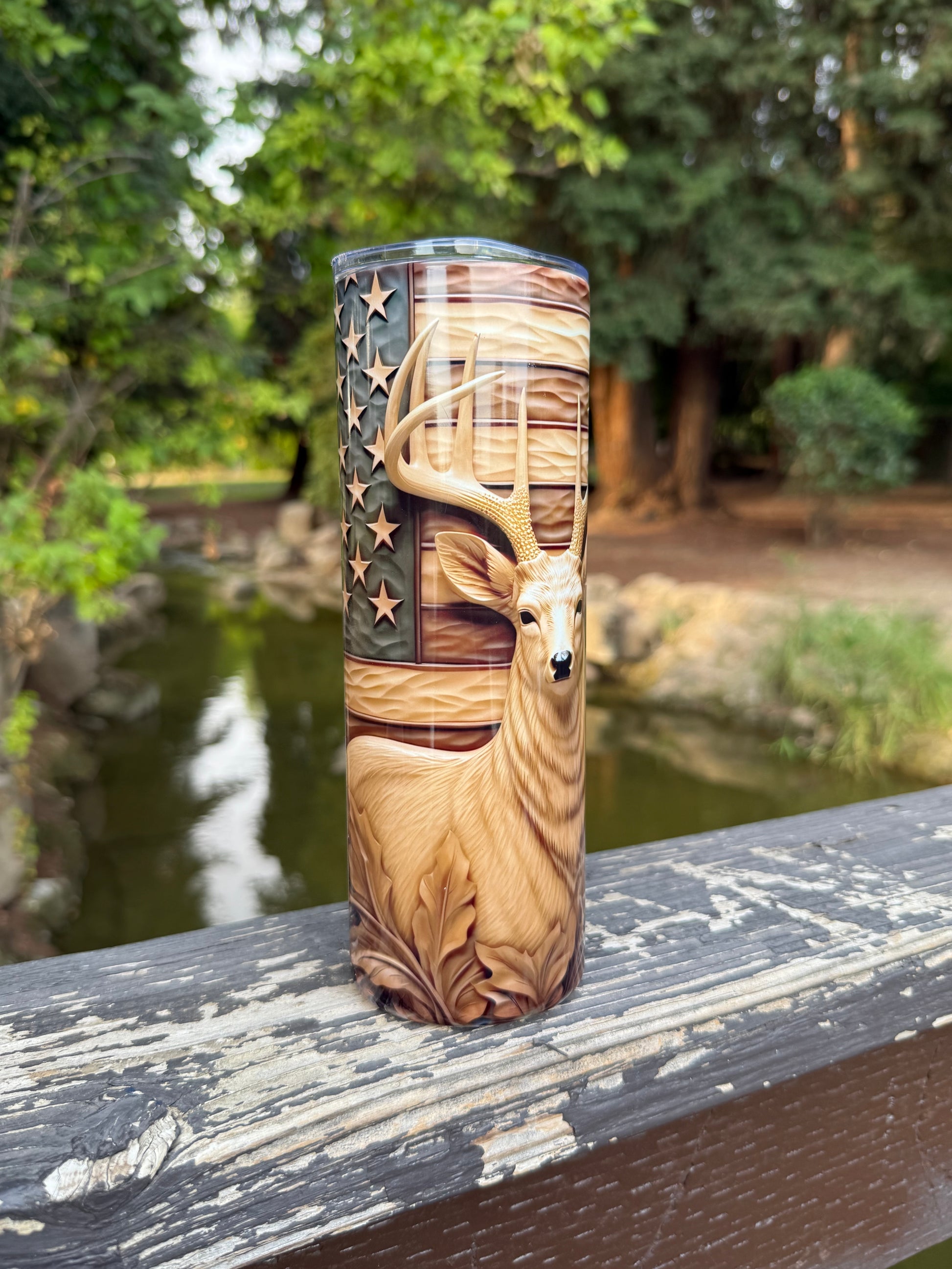 Wooden Deer - 20oz Tumbler