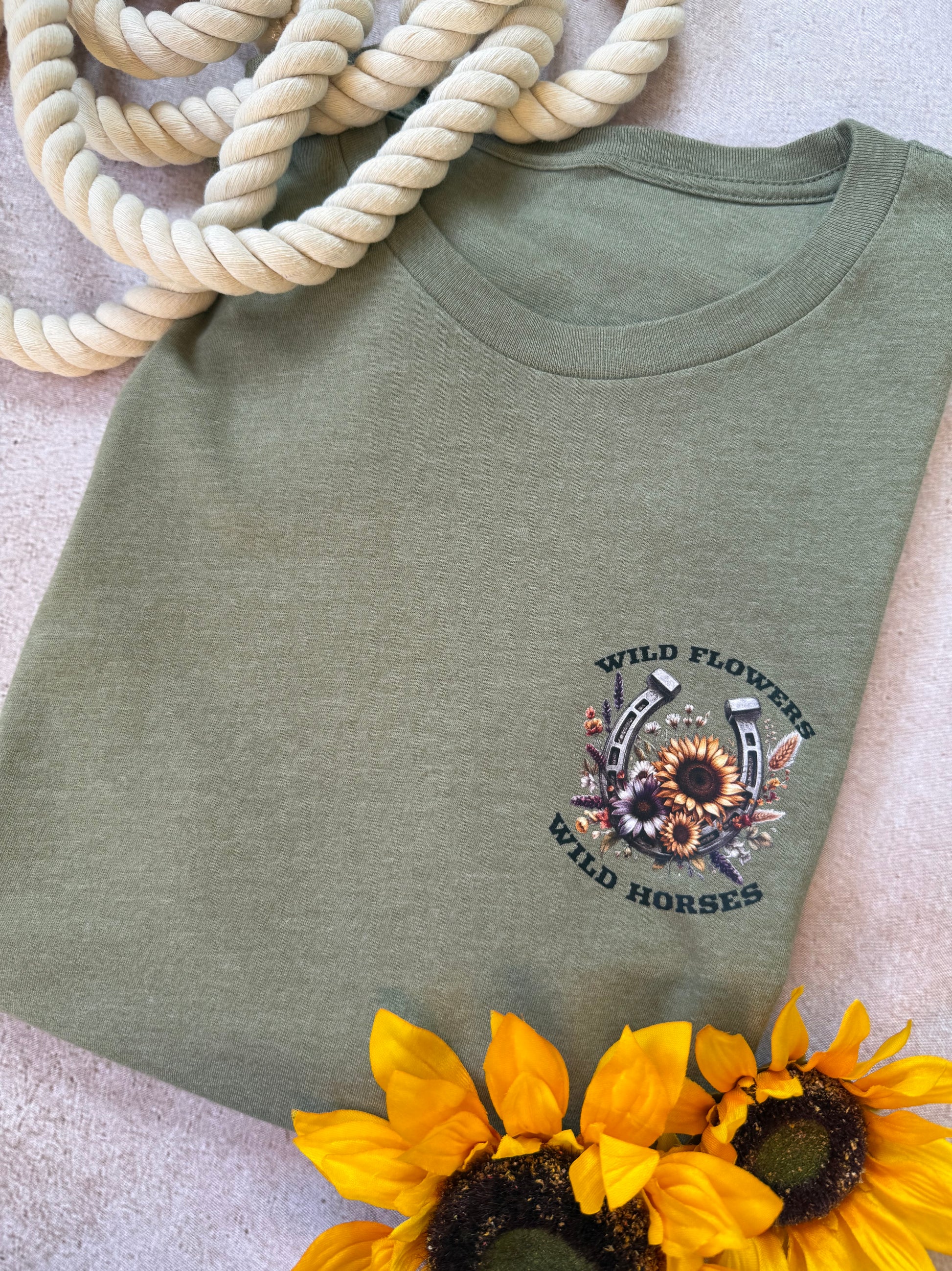 #5013 - Wild Flowers Wild Horses - T-Shirt