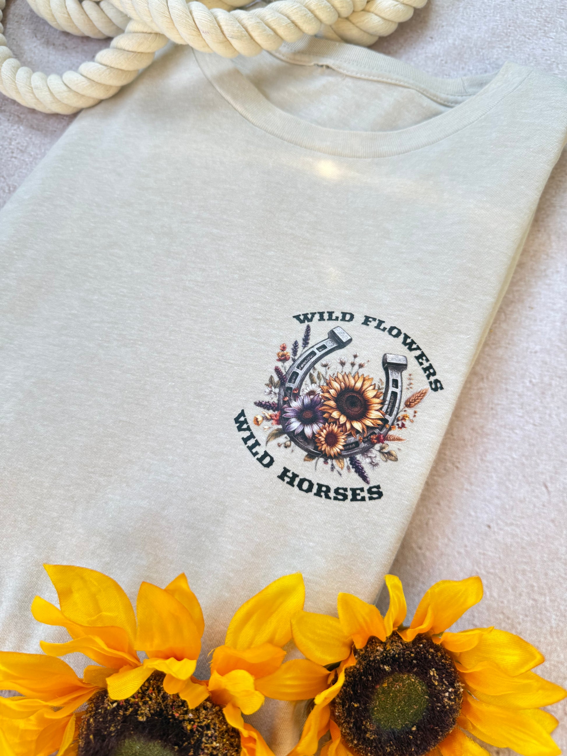 #5013 - Wild Flowers Wild Horses - T-Shirt