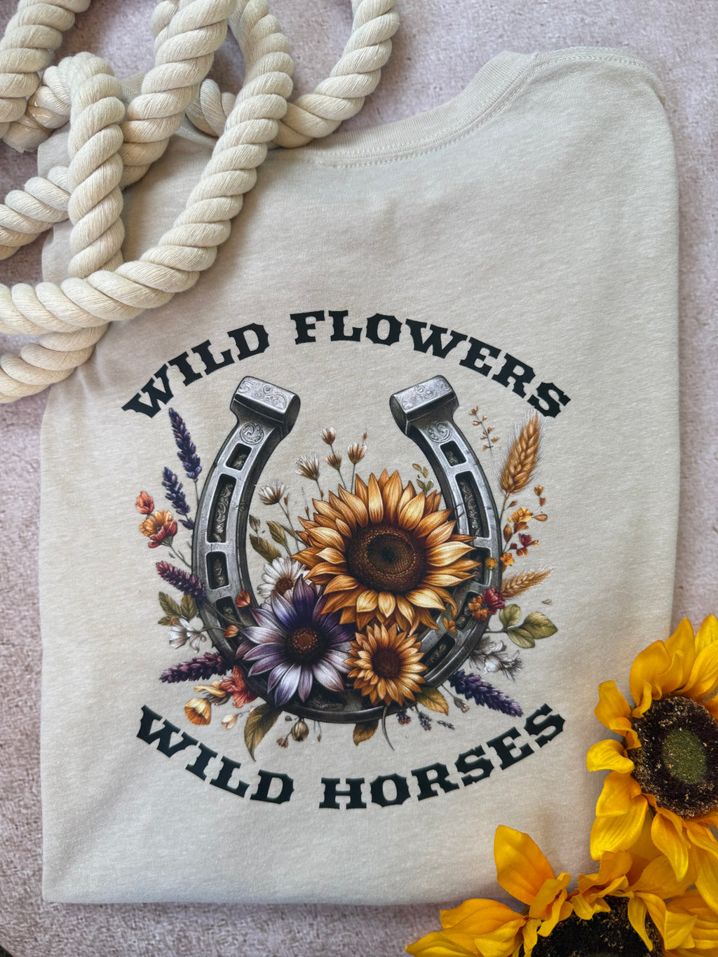 #5013 - Wild Flowers Wild Horses - T-Shirt