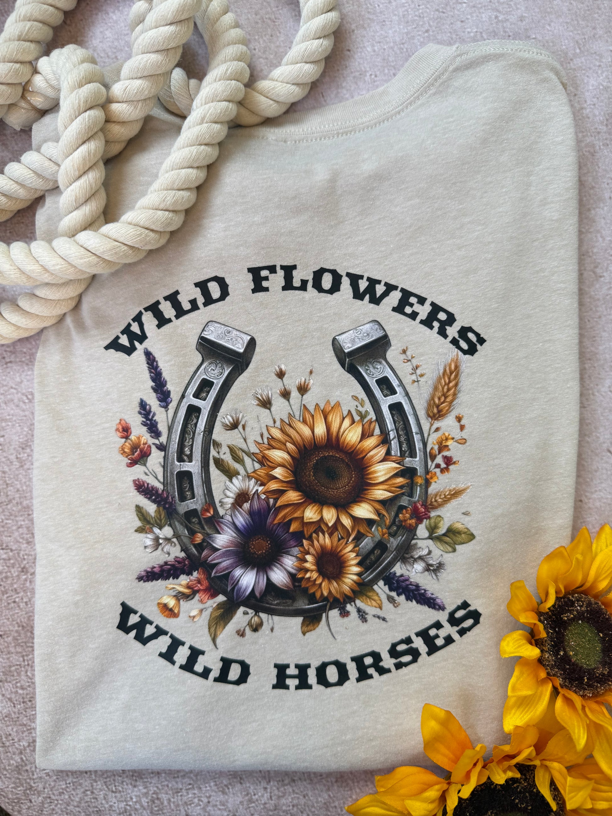 #5013 - Wild Flowers Wild Horses - T-Shirt