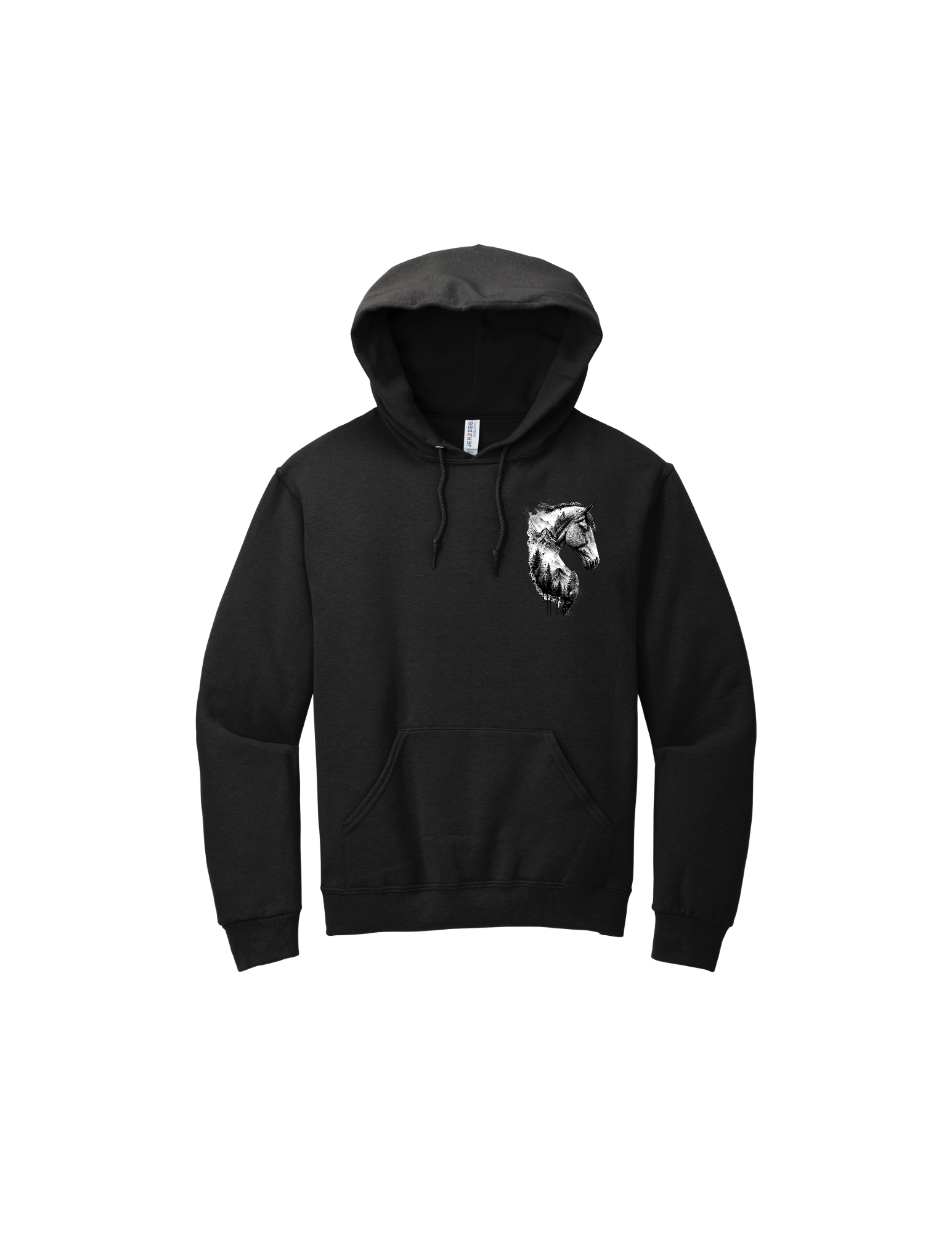 #7003 - B&W Horse Hoodie