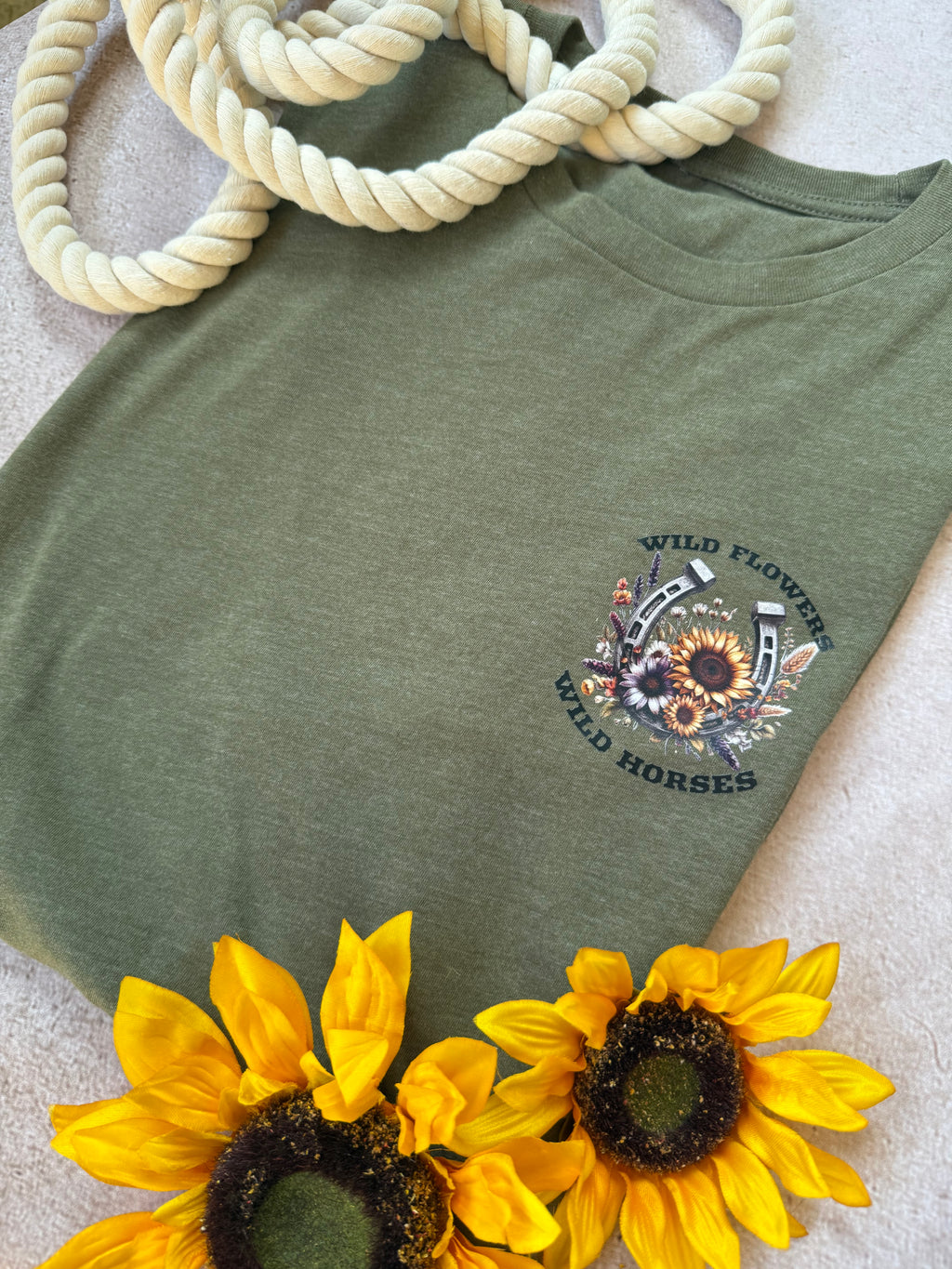 #5013 - Wild Flowers Wild Horses - T-Shirt