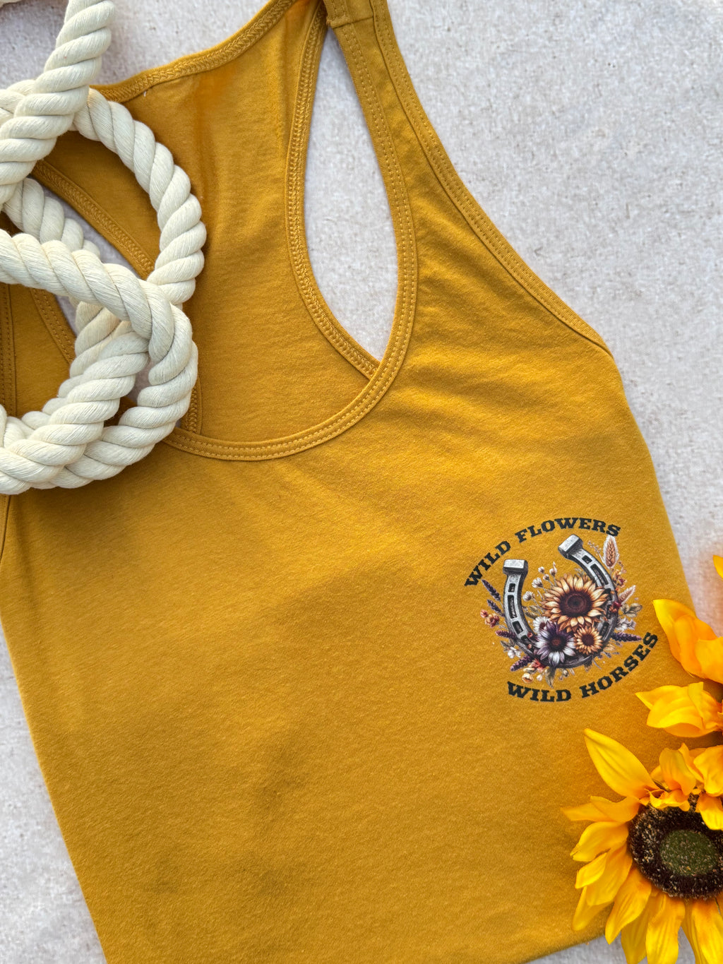 #4001 - Wild Flowers Wild Horses - Tank Top