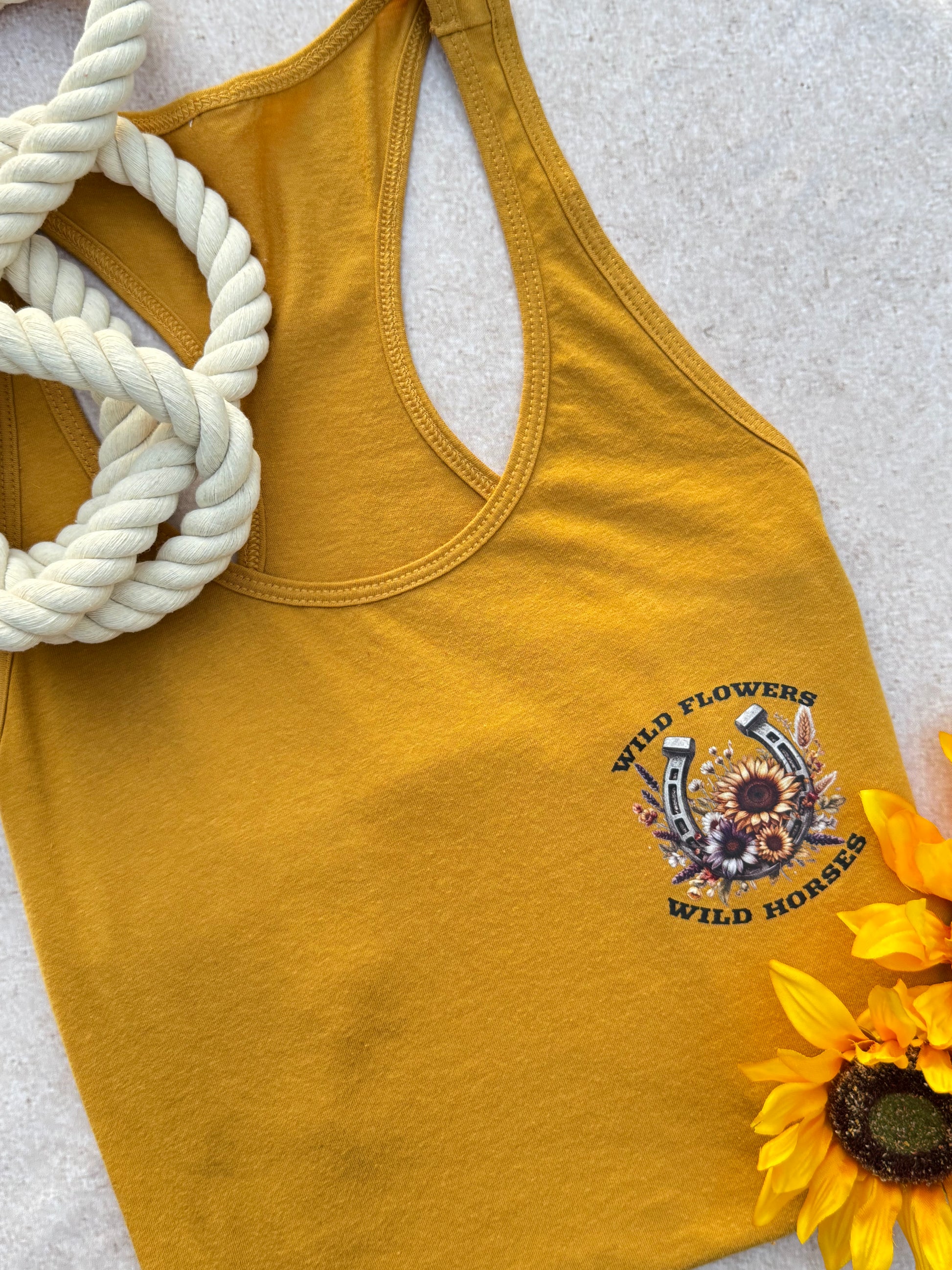 #4001 - Wild Flowers Wild Horses - Tank Top