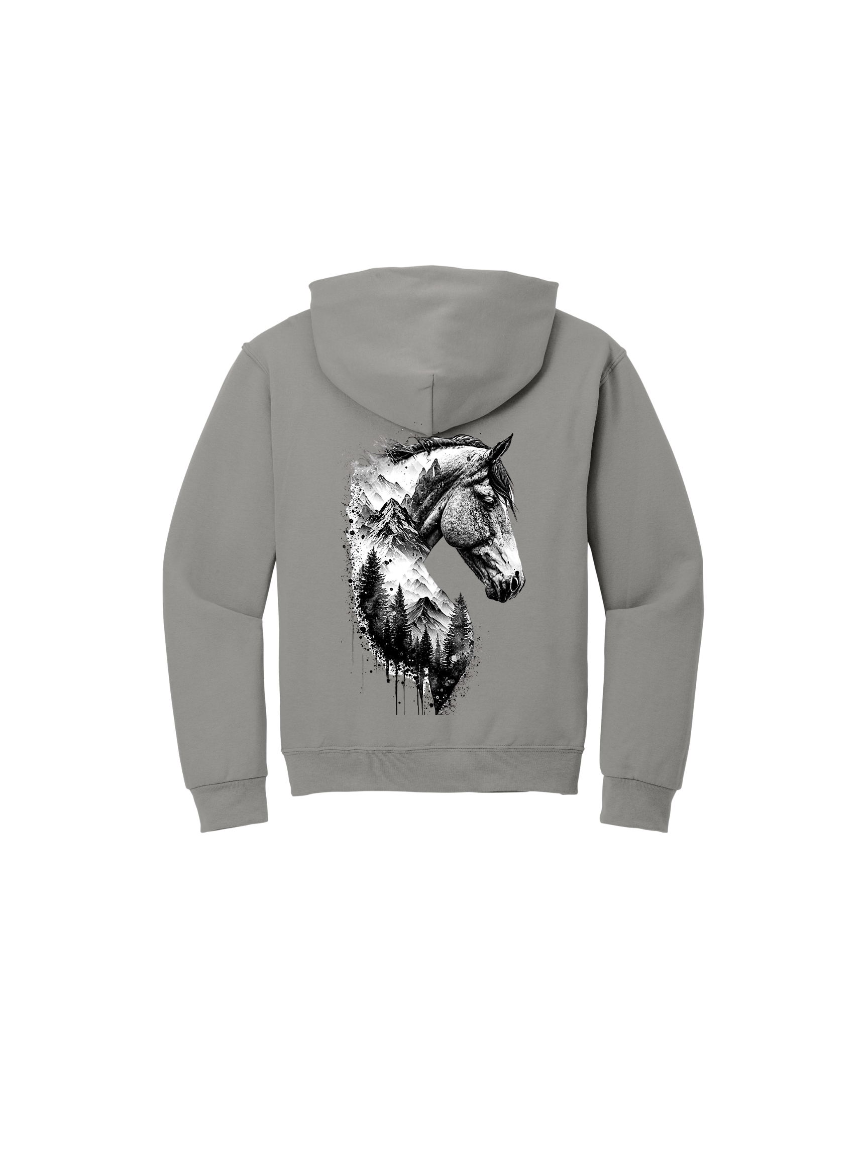 #7003 - B&W Horse Hoodie